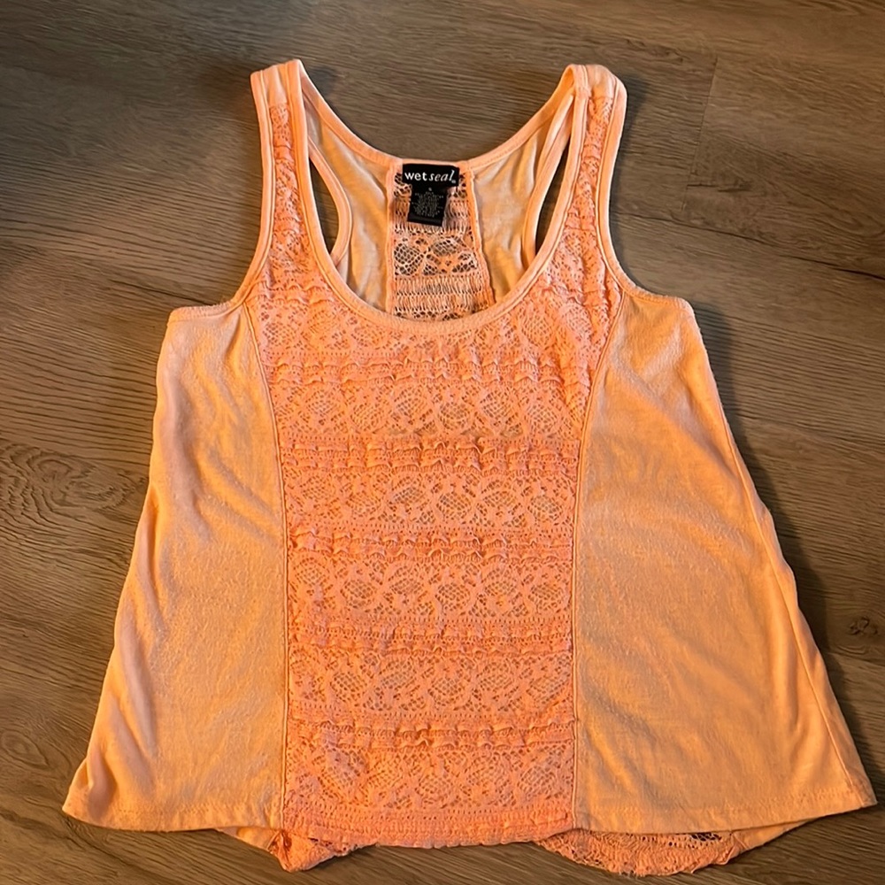 Coral lace top Brand: Wet seal